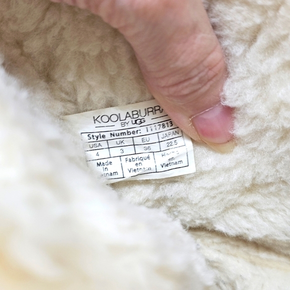 Koolaburra UGG Aribel Girls Boots | Suede Faux Fur Zip Winter Chestnut Size 4 - Picture 10 of 10